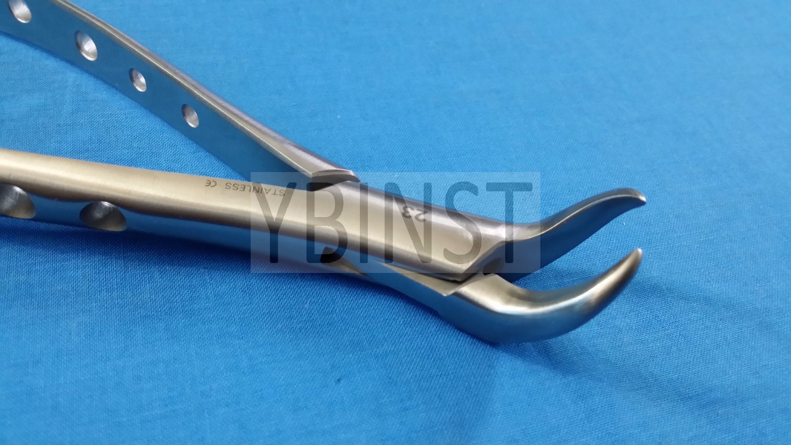 GOLD HANDLE AUTOCLAVABLE COW HORN LOWER MOLAR DENTAL EXTRACTING FORCEPS #23