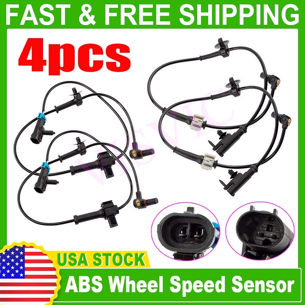 Front and Rear Left & Right ABS Wheel Speed Sensor 2 Pair for Chevy Silverado✅