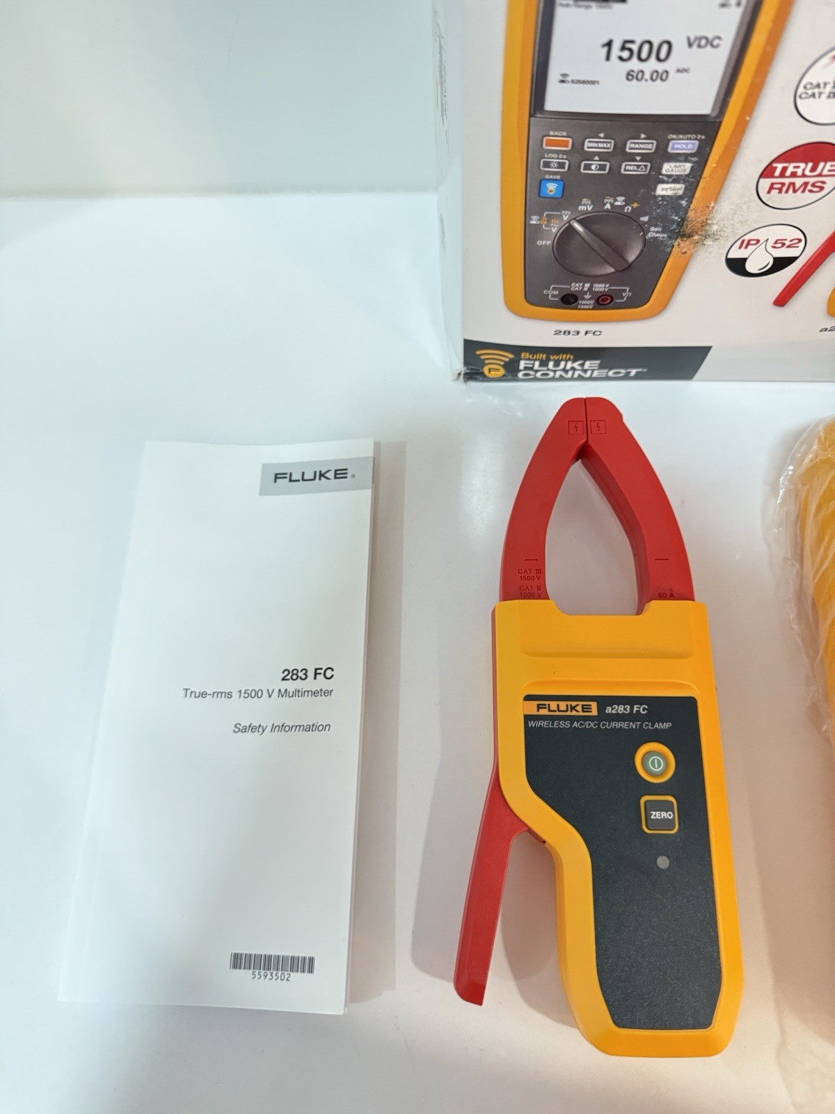 FLUKE 283 FC/PV SOLAR DIGITAL MULTIMETER & WIRELESS CURRENT CLAMP MFD-2025