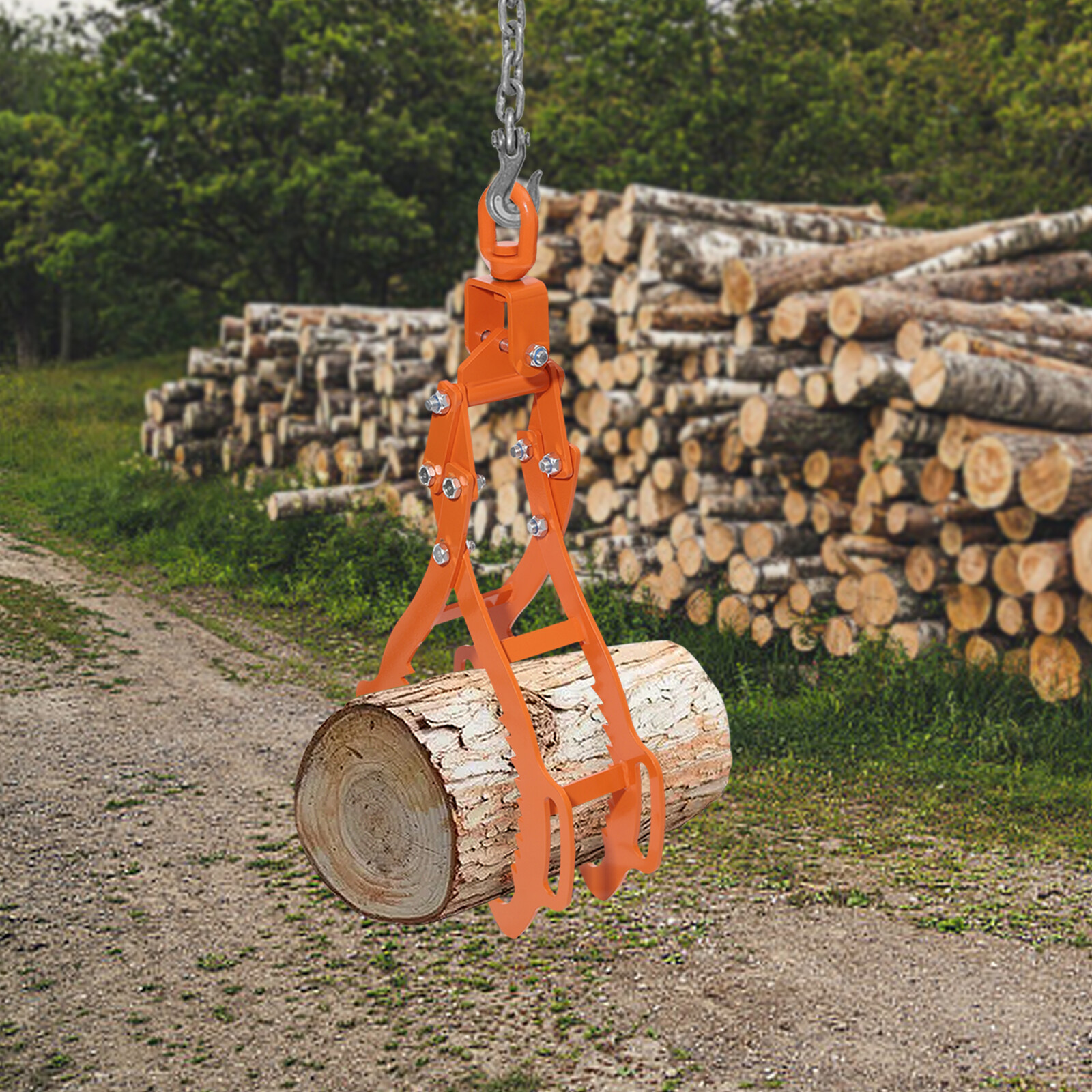 Steel Log Lifting Tongs Timber 4 Claw Log Tong Tongs for Log Lifting