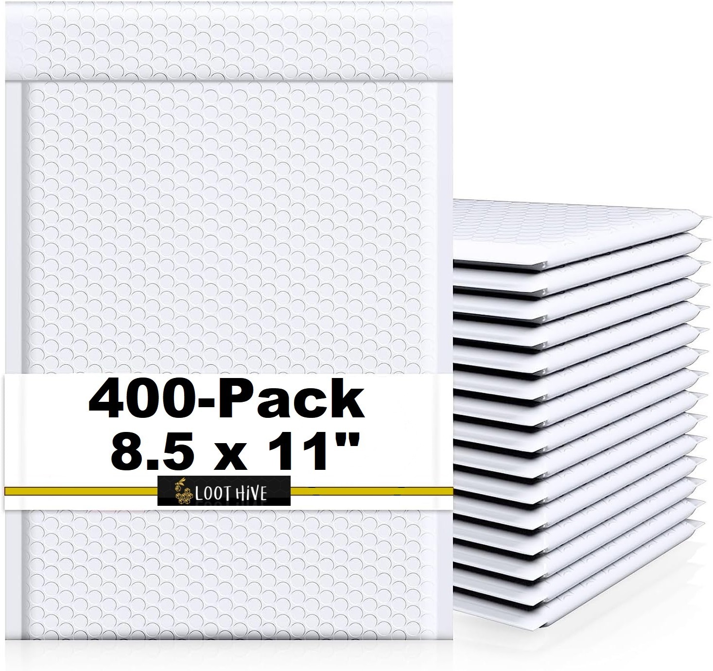 400-Pack WHITE 8.5 x 11″ Padded POLY BUBBLE MAILER #2 shipping mailing envelope