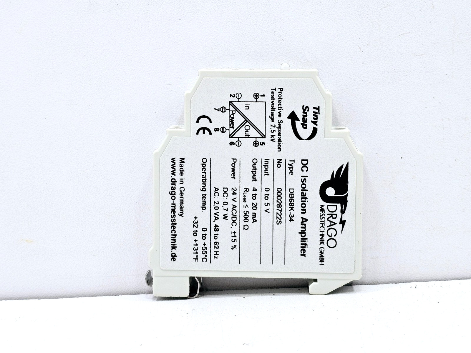 DB68K-34 DRAGO MESSTECHNIK DC ISOLATION AMPLIFIER