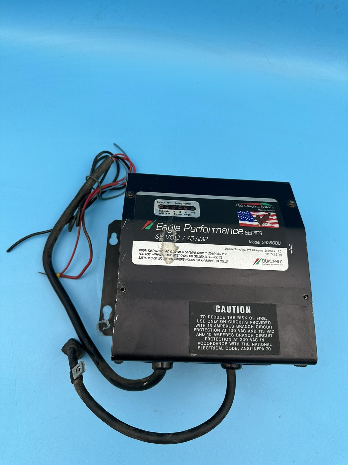 Battery Charger 36 volt 25 amp Eagle Performance Dual Pro Pro Charging