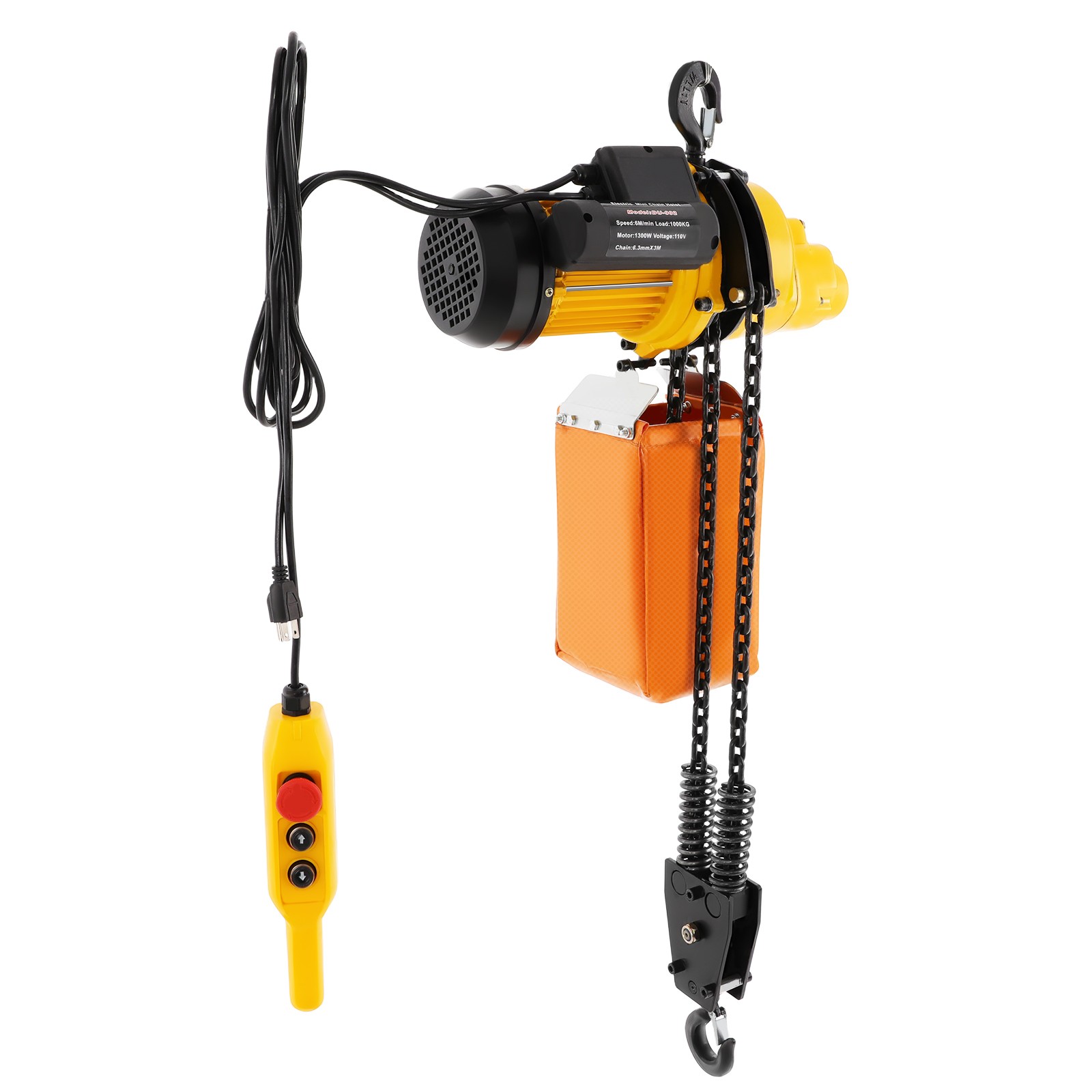 1 Ton Electric Chain Hoist & 10FT Double Chain Lifting Single Phrase 20Mn2