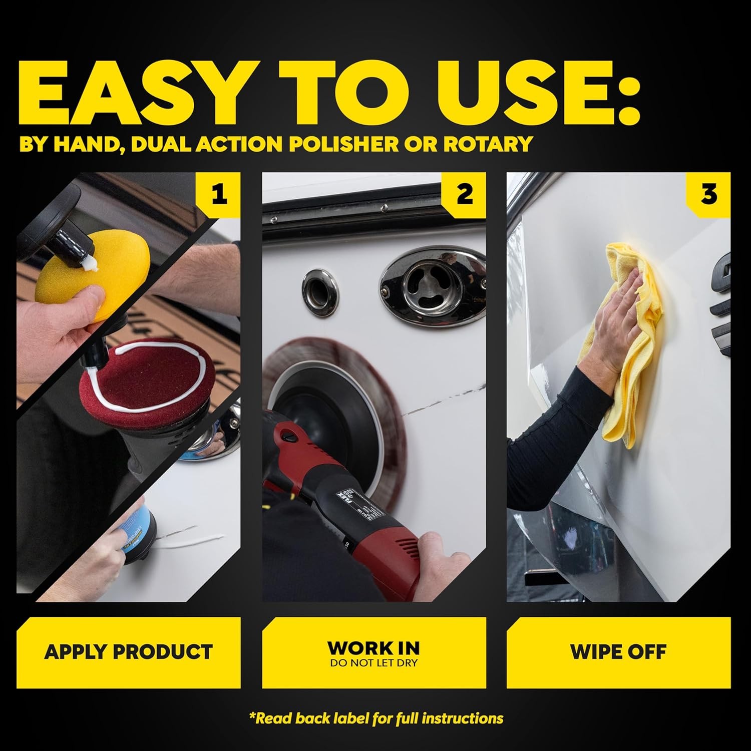 Meguiar’s M6732 Marine/RV One Step Compound, Remove Oxidation, Stains,…