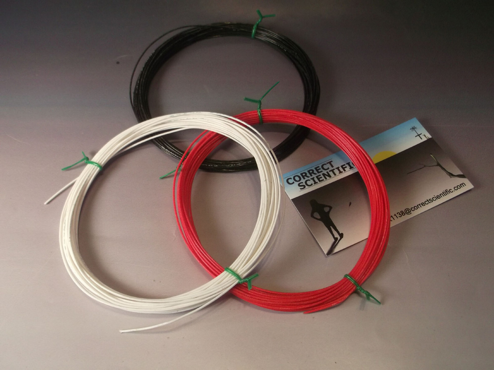 THREE COLORS WIRE ASST. -25 feet EACH-75 feet TOTAL- 24 and 26 gauge