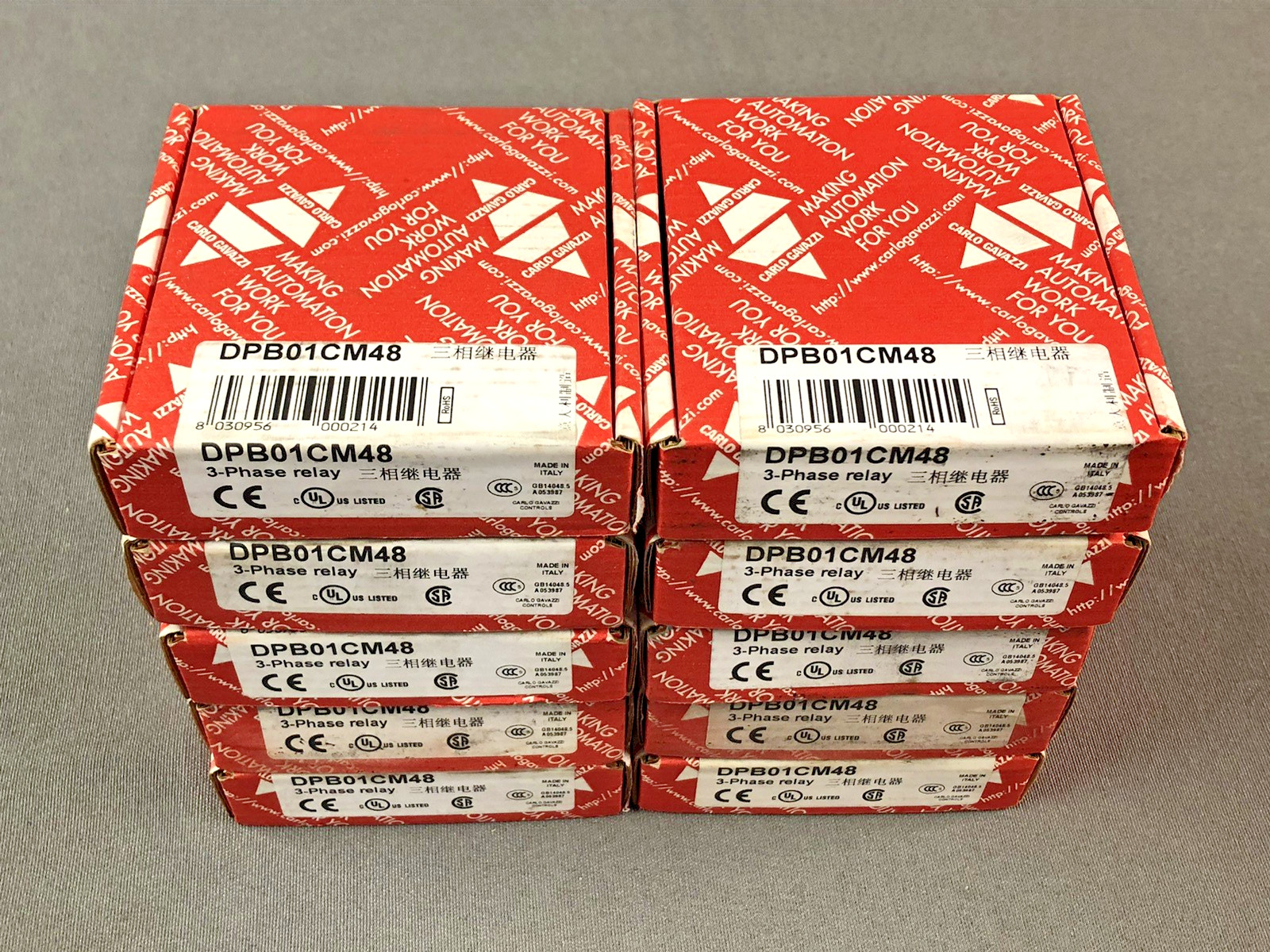 Carlo Gavazzi DPB01CM48 Phase Monitoring Relay 380-480VAC 3 Ph Adjust Delay SPDT