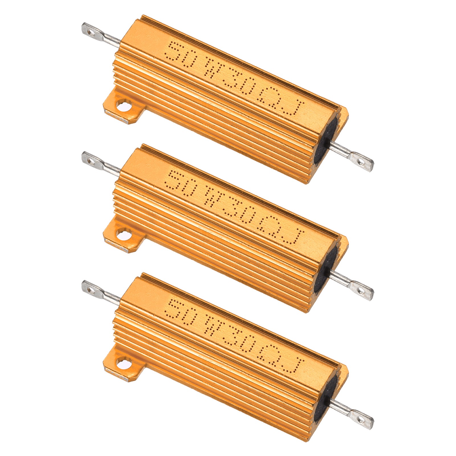 50W 30 Ohm Aluminum Shell Resistor, 3Pcs Aluminum Housing Resistor
