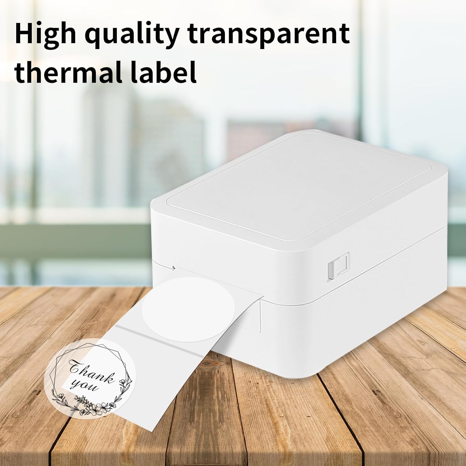 2″ Round Transparent Thermal Label Stickers,Self-Adhesive Direct Clear Therma…