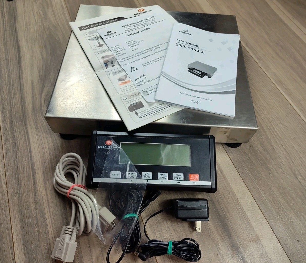 MEASURETEK 150 LB Scale 12R970C PARCEL DIGITAL Scale,LCD, SS60