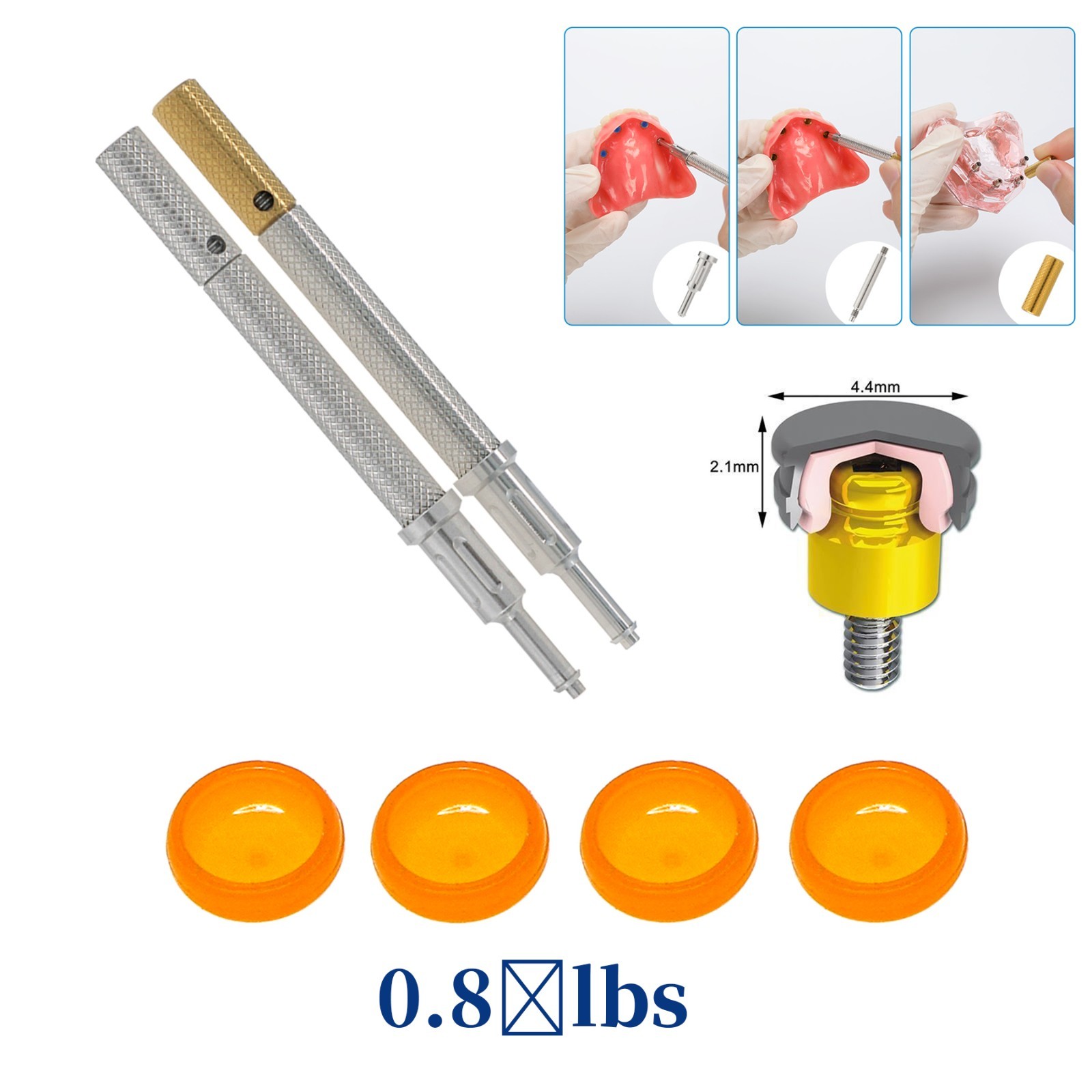 US Overdenture Retention Male Processing Cap For Locator Abutment System Inserts