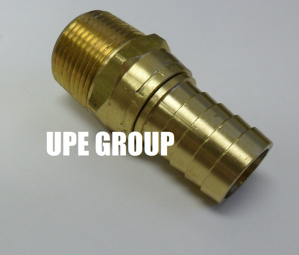 3/4 SWIVEL HOSE BARB X 3/4 MALE NPT Brass Pipe Fitting NPT Gas Fuel Water Air