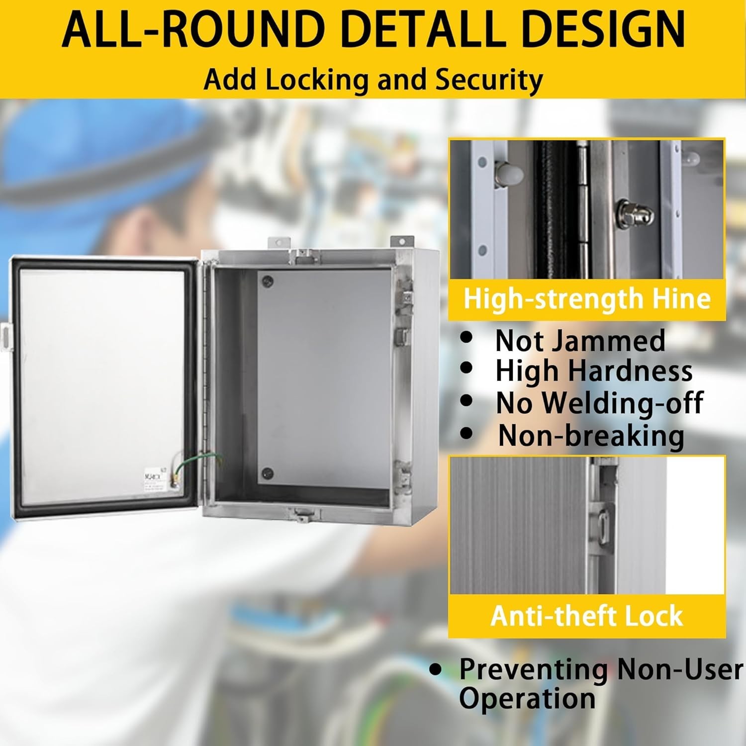 22″x22″x8″ Explosion-Proof Electrical Box Made of 304 Stainless Steel, IP66