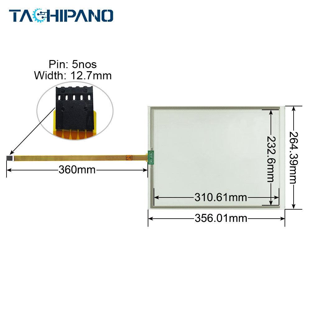 Touch Screen Panel for E743468 SCN-AT-FLT15.1-001-0H1-R 362740-9122 TFT-068