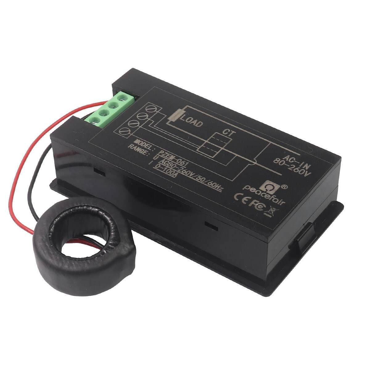 100A AC Digital Power Panel Meter Monitor Power Energy Voltmeter Ammeter 80-260V