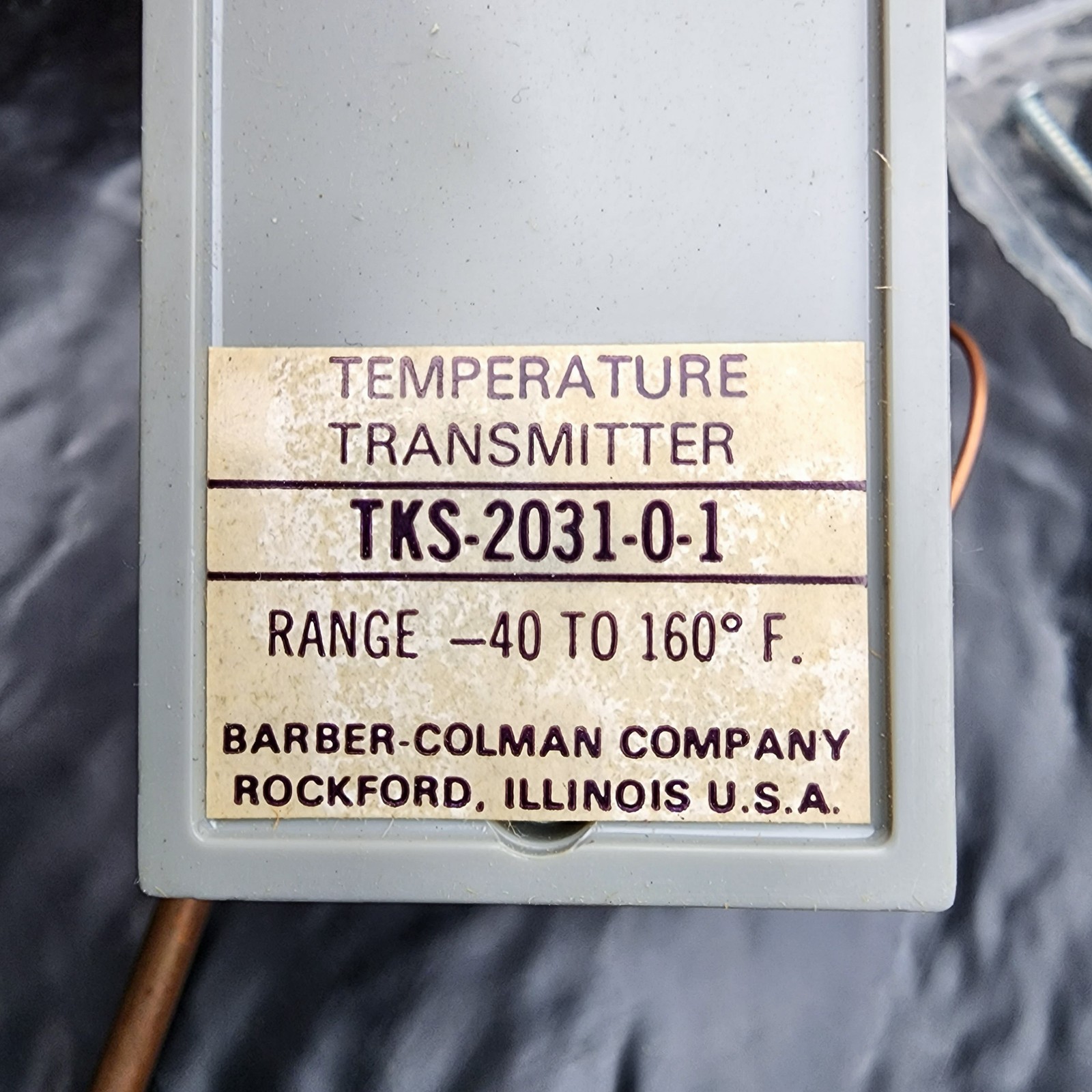 Barber-Coleman Co. TKS-2031-0-1 Temperature Transmitter, Range 40-160°F 🌡️