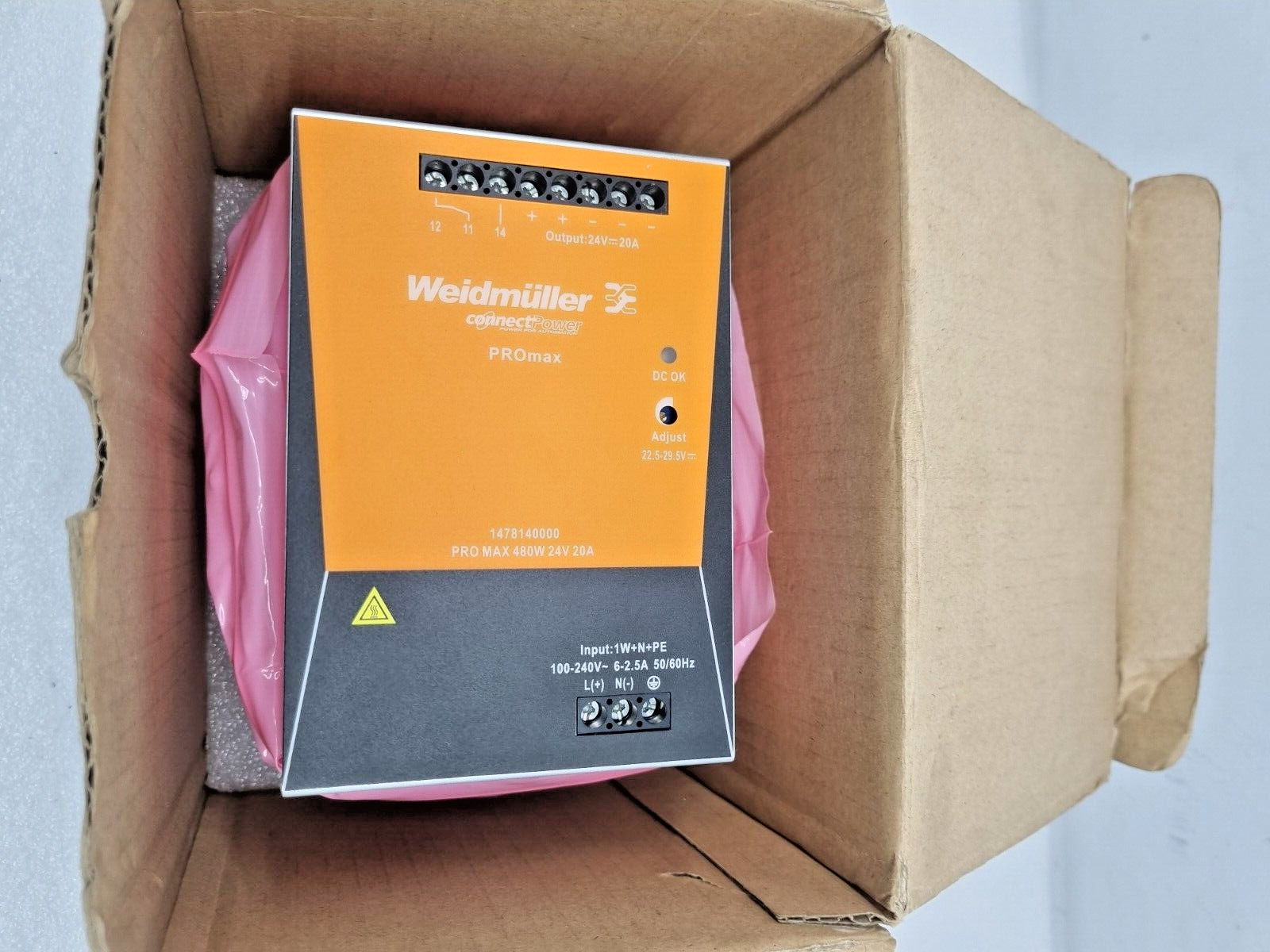 Weidmuller PRO MAX 480W 24V 20A Order No. 1478140000 Power Supply FREE FAST SHIP