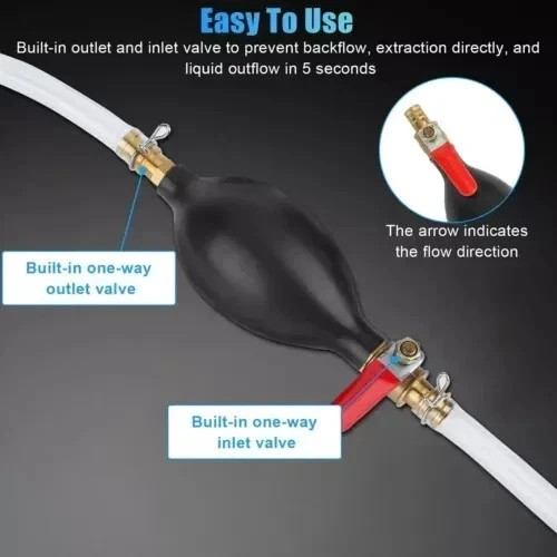Siphon Hand Pump Portable Manual Car Fuel Transfer Pump for Gas Gasoline Petrol