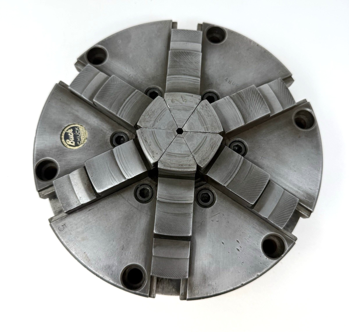 8-1/4″ BUCK 6 Jaw Lathe Chuck #4862 Made in USA – No key see details