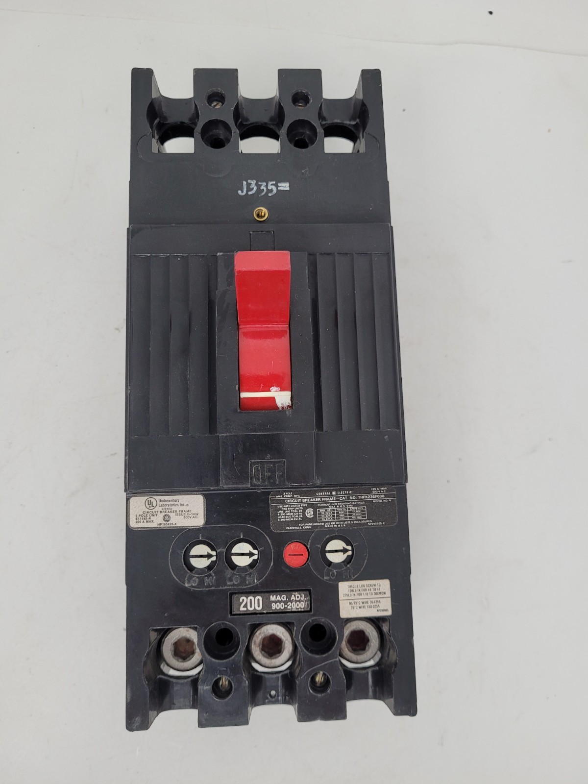 THFK236200 GE 200 Amp 600 Volt Circuit Breaker – Next Day Option