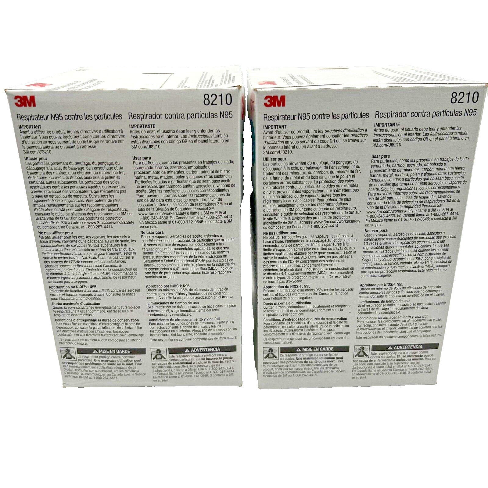 3M 8210 N95 Protective Particulate Respirator Mask Box/20 Masks Exp 09/24