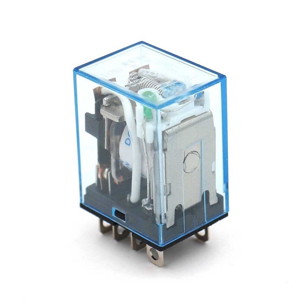10pcs 12/24/110/220V AC/DC Coil Power Relay LY2NJ DPDT 8Pin HH62P JQX-13F w/Base