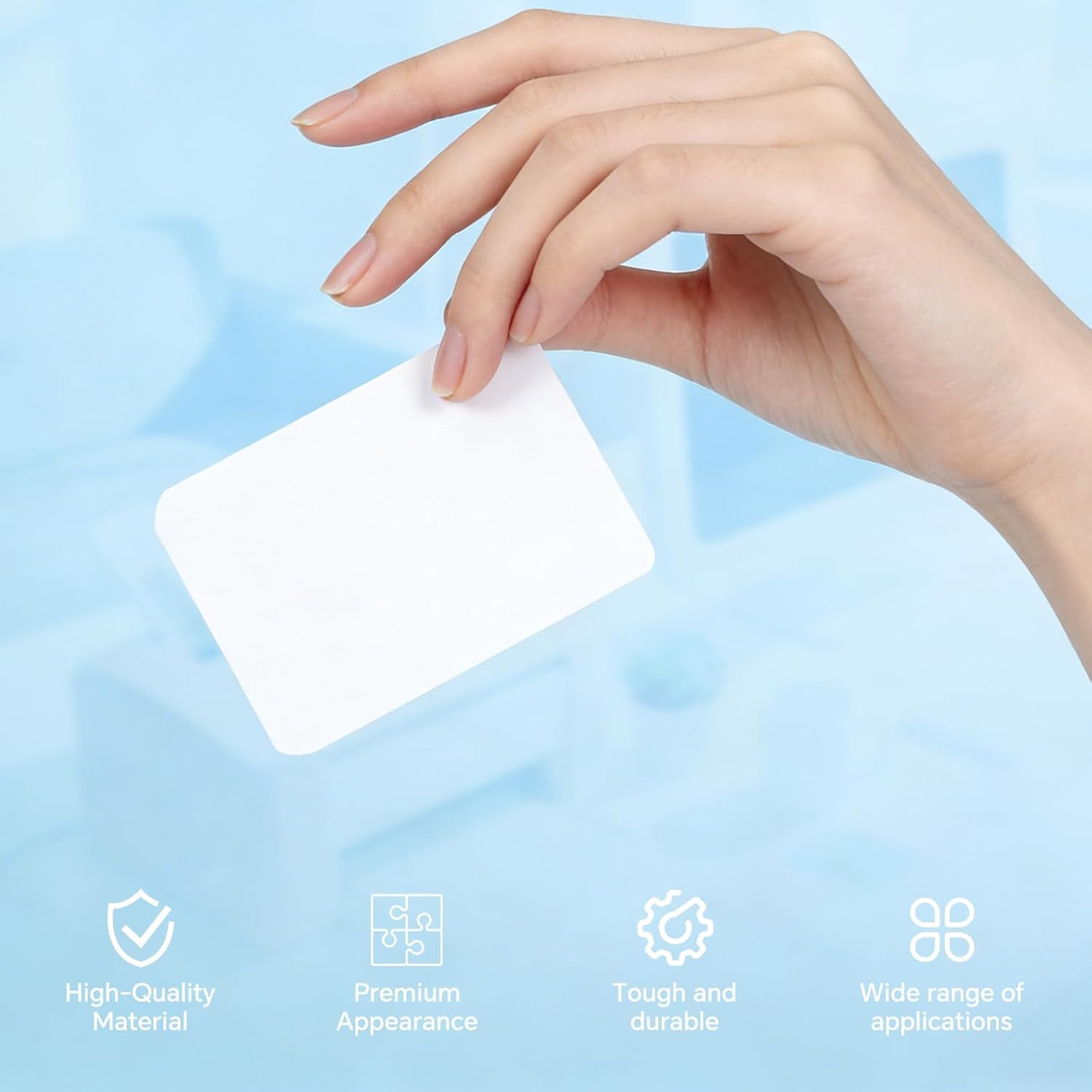 500 Pack Blank PVC ID Cards CR80 30 Mil White Plastic Card for Photo ID Badge Pr