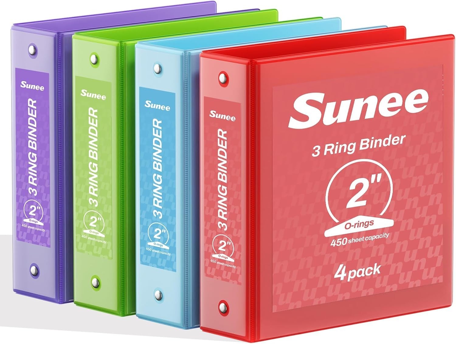 Versatile 2″ Classic 4-Color Binder Pack for Office, School & Home Use