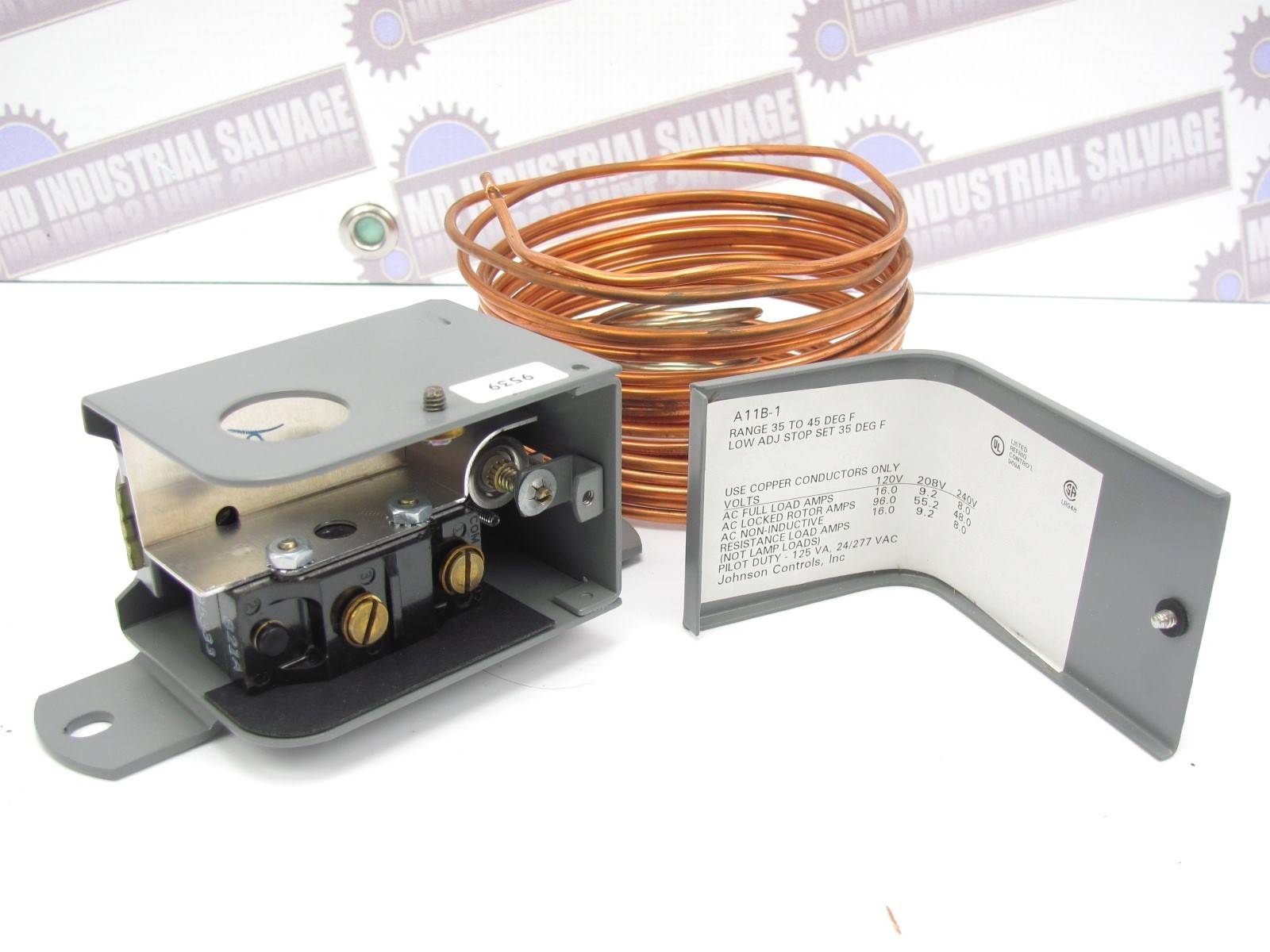 JOHNSON – A11B-1C – Freeze Stat Low Temp Cutout Control w/Auto Reset (35-45F)