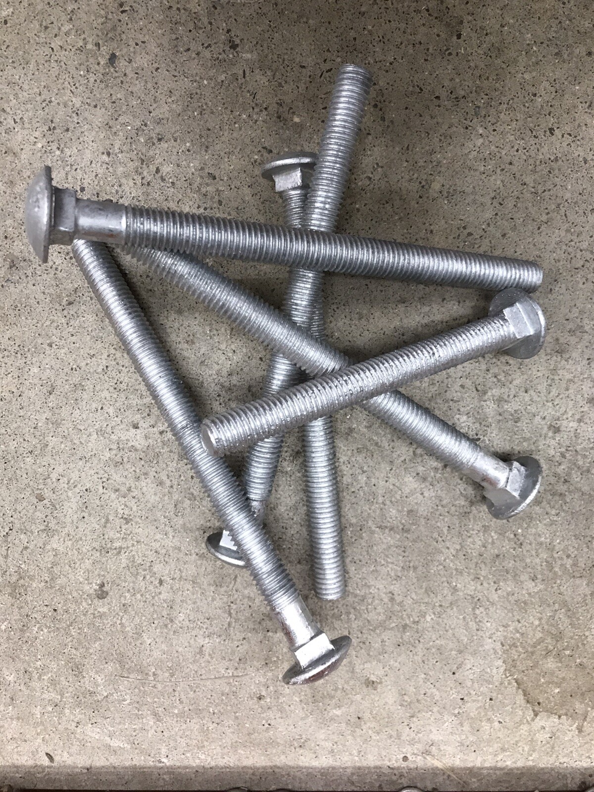3/8 X 6″ Hot Dipped Galvanized Carriage Bolts With Nuts & Washers – 25 Piece Lot