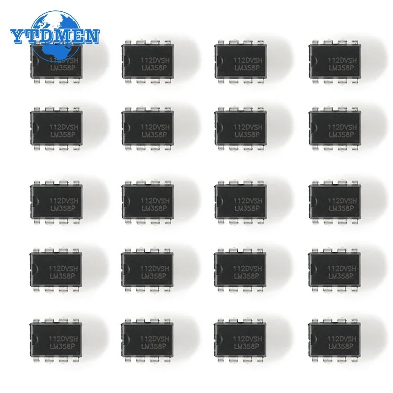 20/50PCS LM358P DIP-8 Op-Amp 3-32V Short Circuit Protection Dual Supply LM358 US