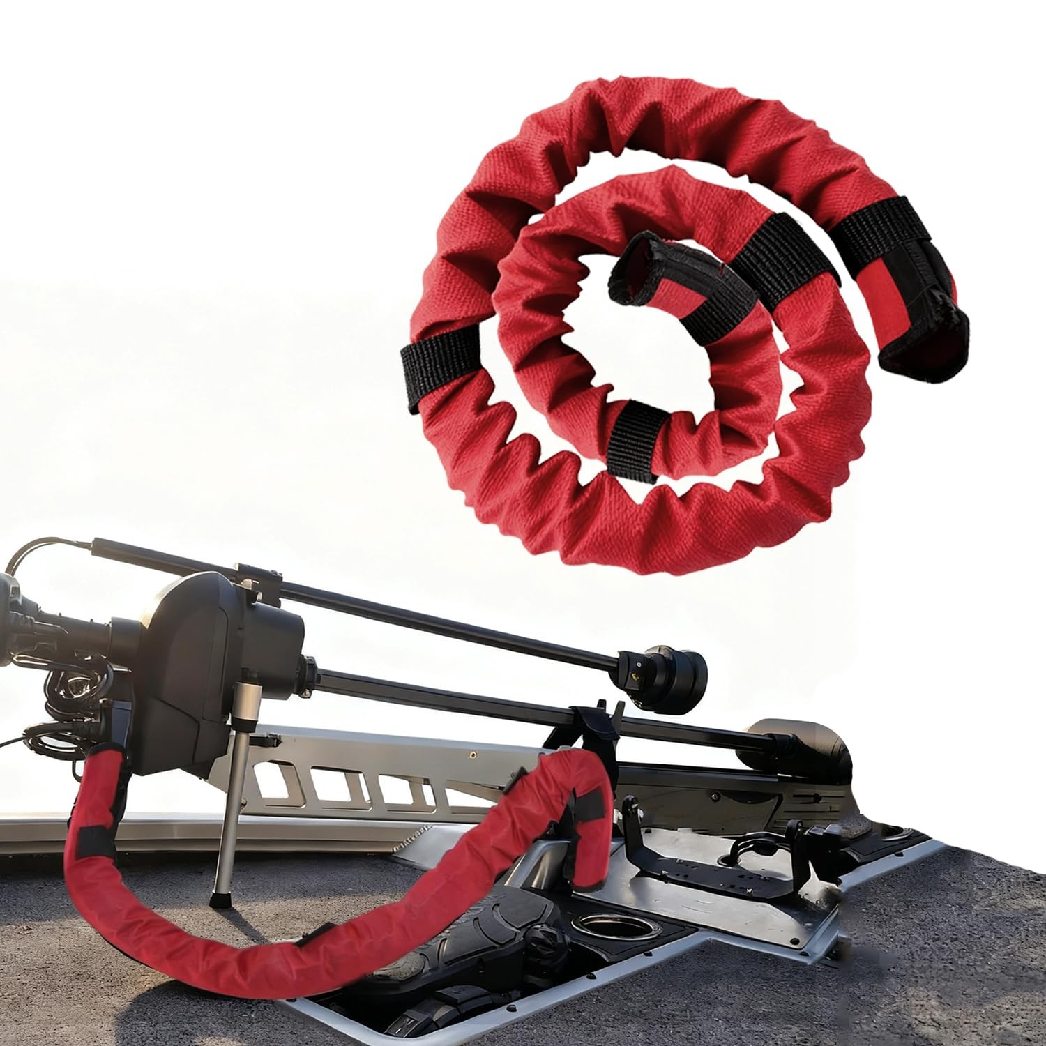 48Inch Trolling Motor Cable Sleeve – Weatherproof Red
