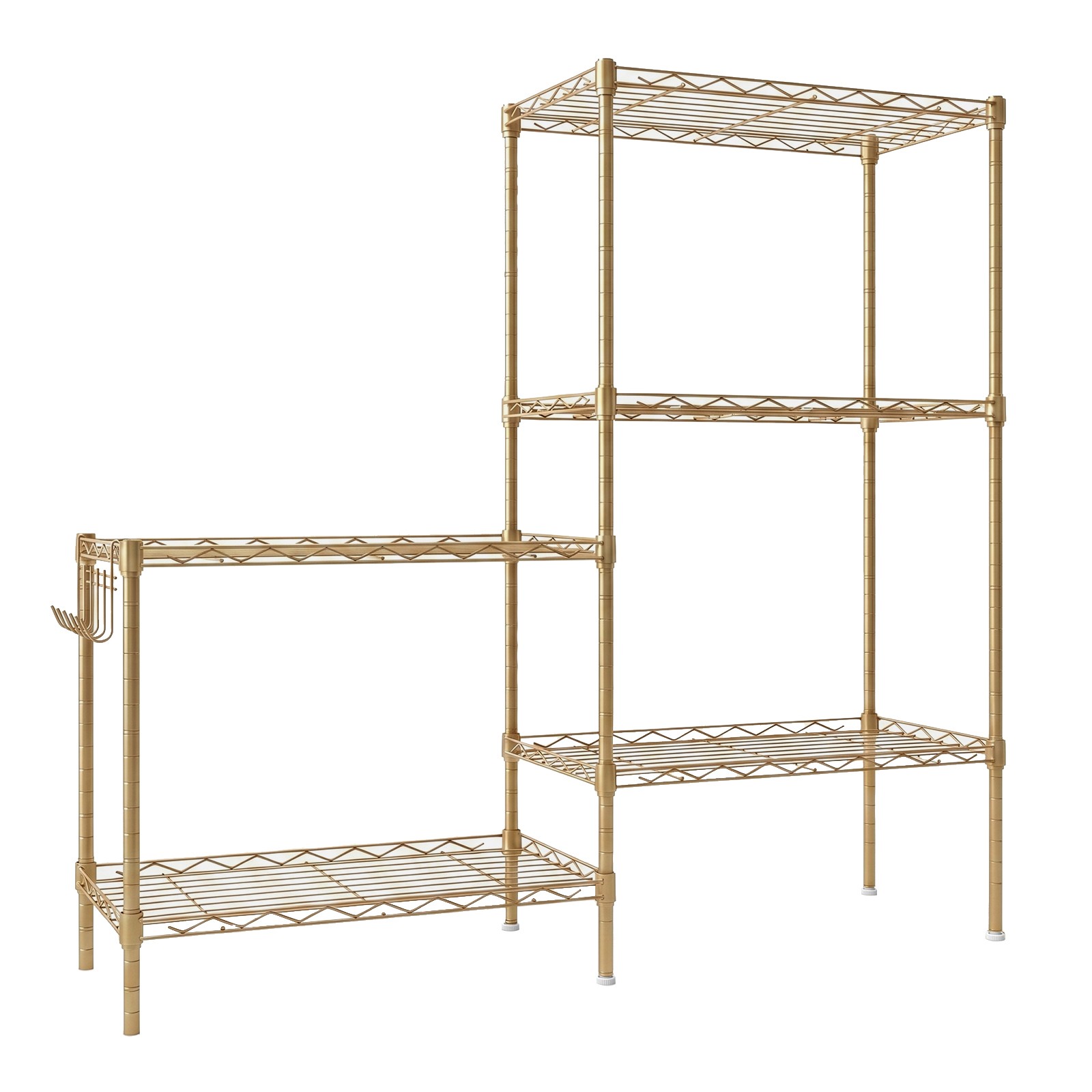 54x29x150cm 5-Layer Iron Adjustable Deformable Display Retail Rack High Gloss
