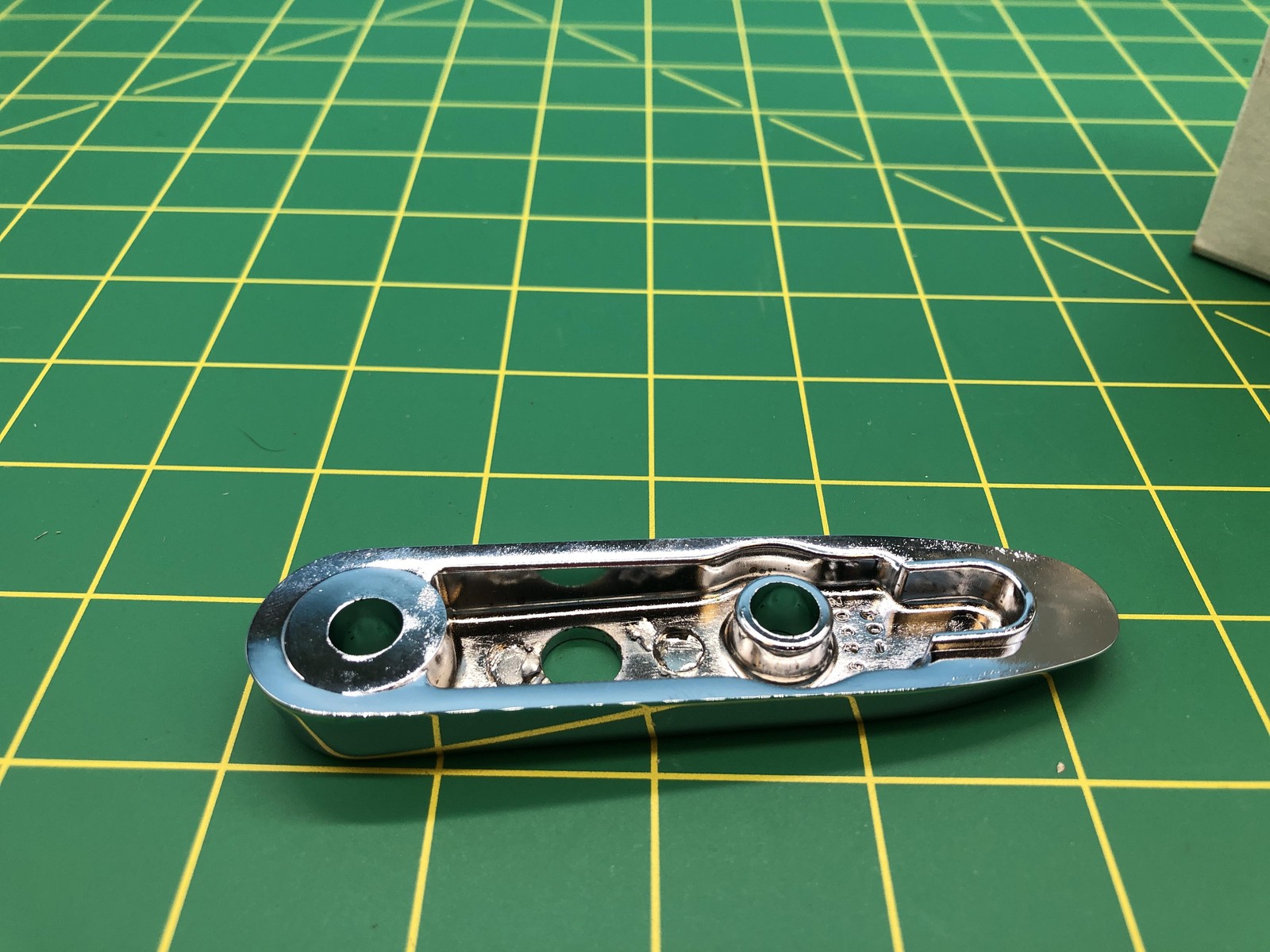 Chrome Silver Flat Bracket Plate 3 In 3 Hole Metal Mounting Hardware 18316-01