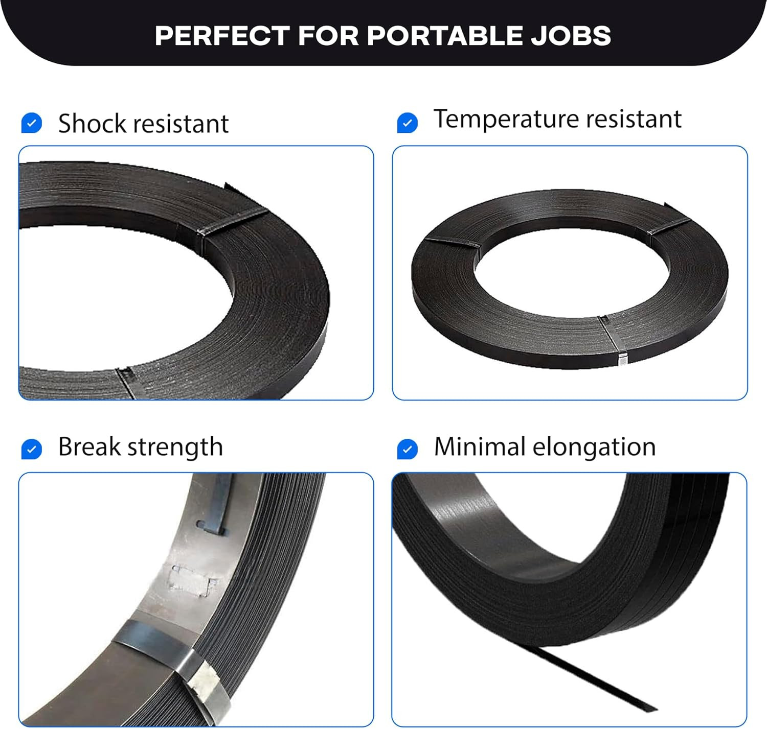 IDL Packaging 1/2″ X .020″ X 200′ Steel Strapping Coil (1100 Lbs Break Strength)
