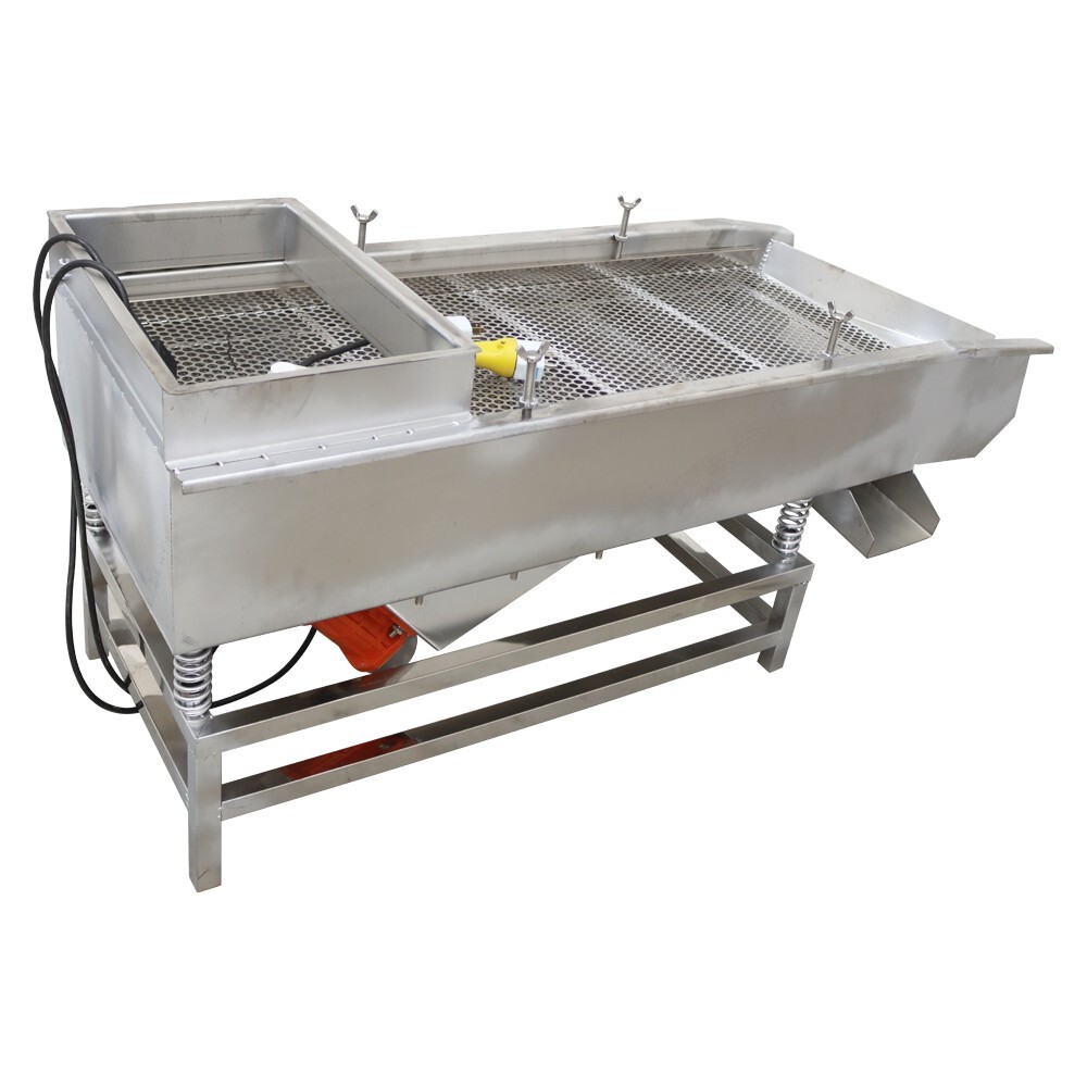 TECHTONGDA Full Stainless Steel Linear Vibrating Screen with10mm&5mm Screen 110V