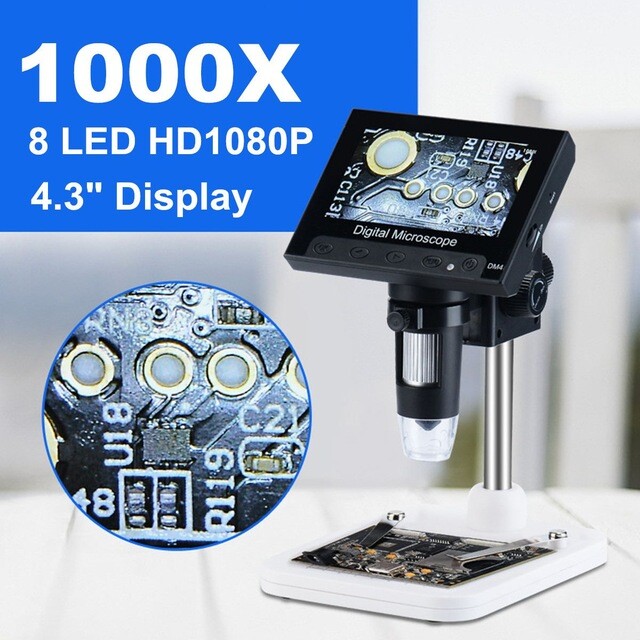 Elikliv 4.3″ Coin Microscope Digital 1000x USB Soldering Microscope for Adults