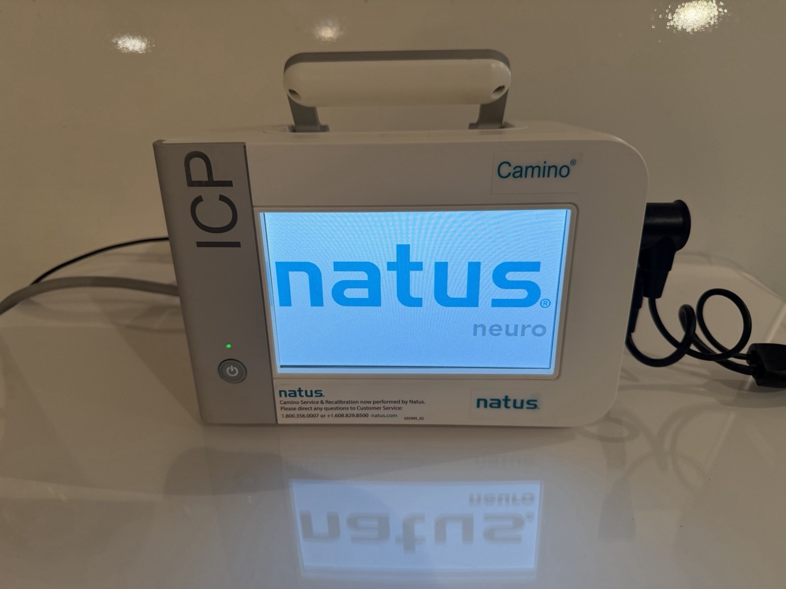 Natus Camino Integra CAM02 ICP Monitor, CAMCABL, And MONPWR ac Power Adapter