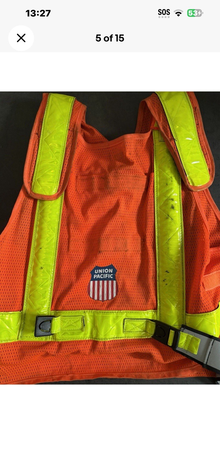 Authentic Union Pacific Railroad Safety Vest | ORR Safety | Distressed / AS-IS