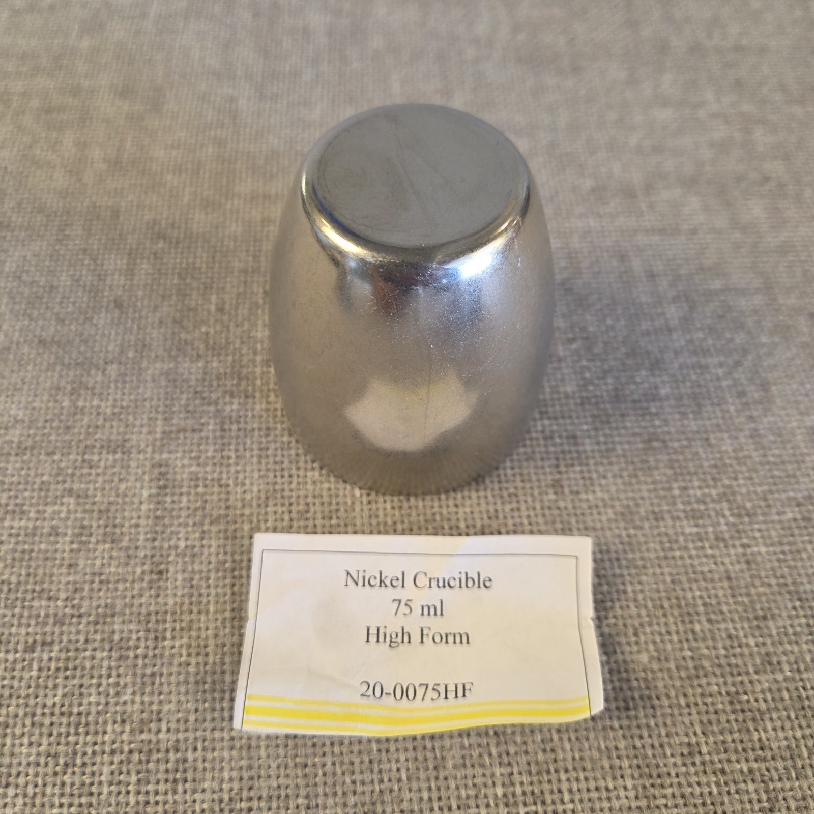 Metal Technology 20-0075HF Nickel Crucible 75 mL High Form