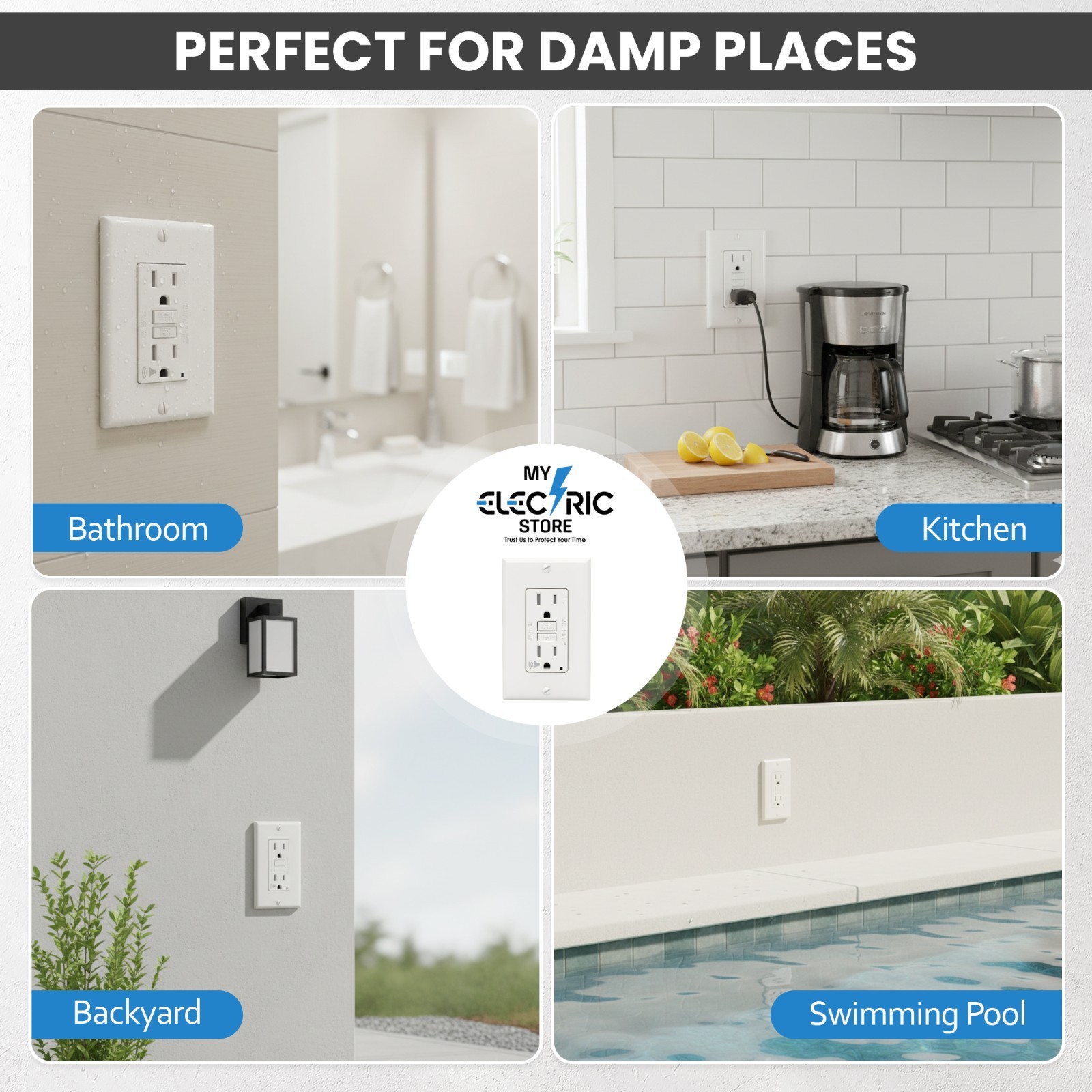 Leviton GFTA1-W 15A Audible GFCI Receptacle White Tamper Resistant