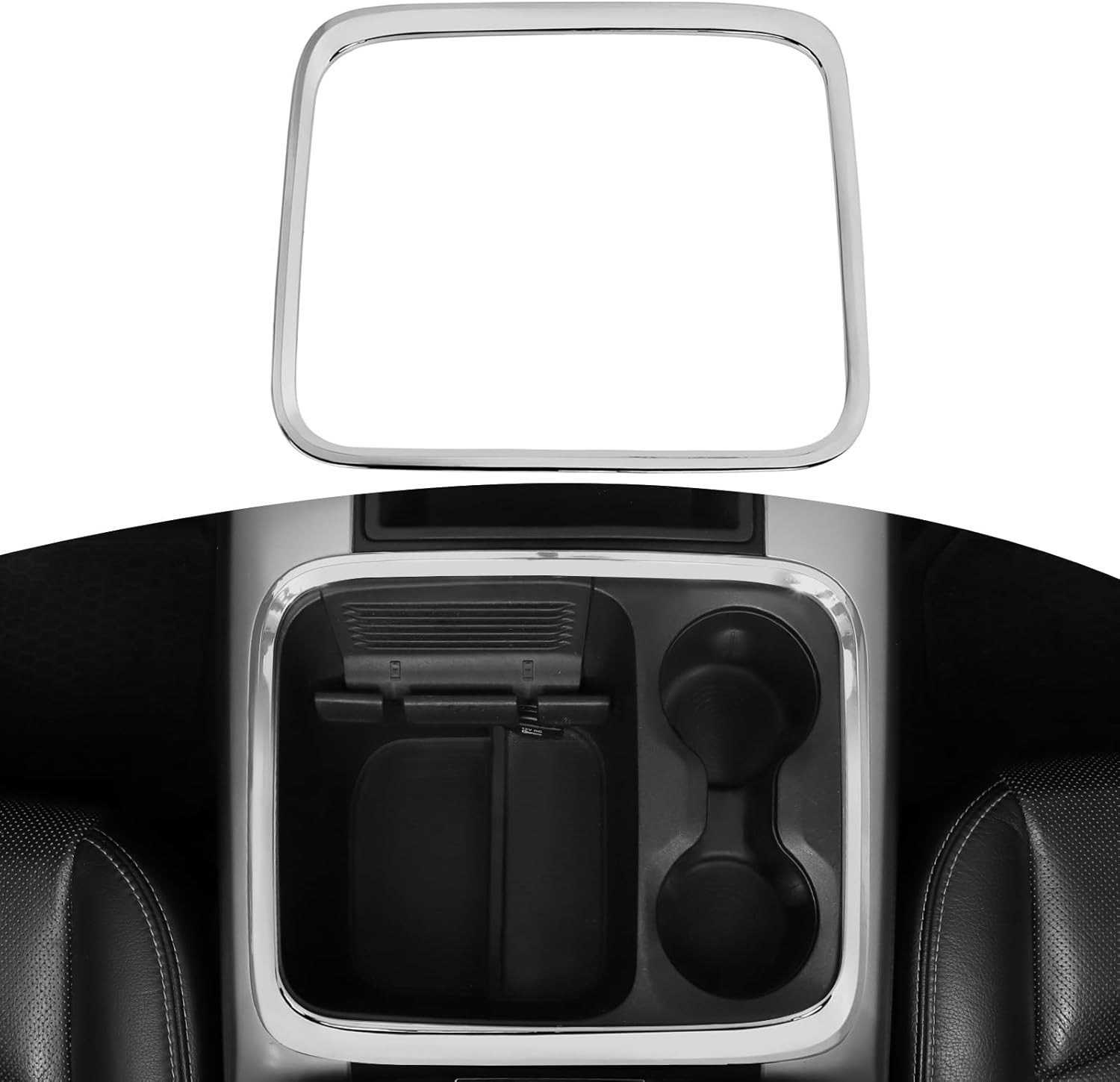 for RAM Center Console Storage Tray Trim Cover Frame for RAM 1500 2015-2018 C…