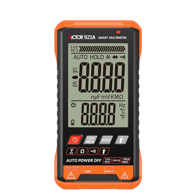 Professional Auto Range Tester Multimeter Color Screen OHM NCV Voltage Meter