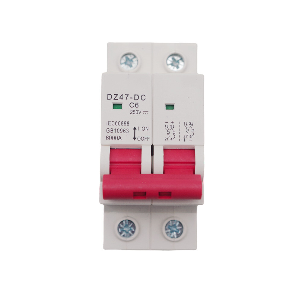 6-125Amp 1P 2Pole Miniature Mini Circuit Breaker DC MCB Din Rail Air Switch 220V