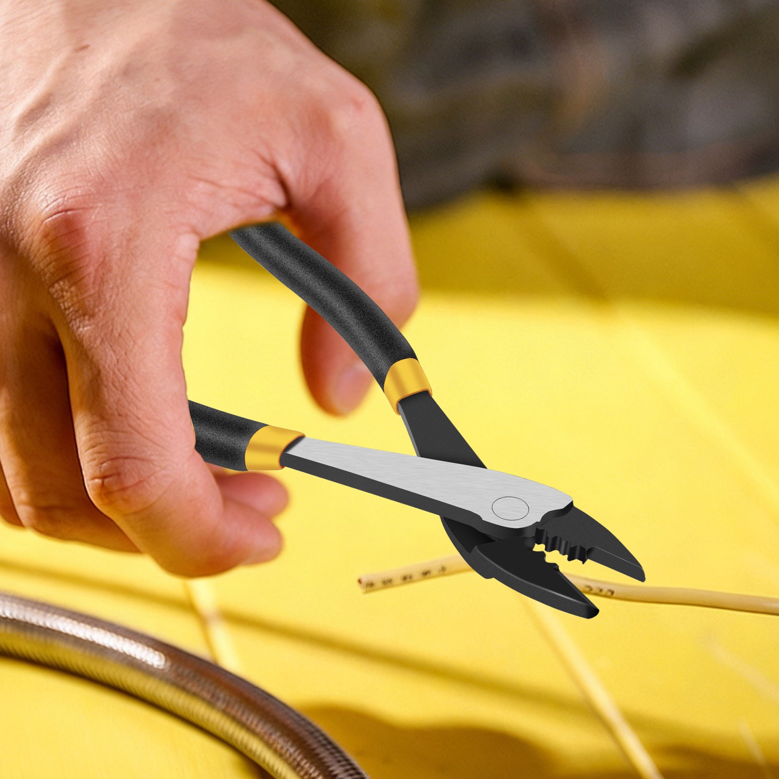 Wire Crimper Cutter Tool 10–22 AWG Heavy Duty Crimping Tool for Electrical Work
