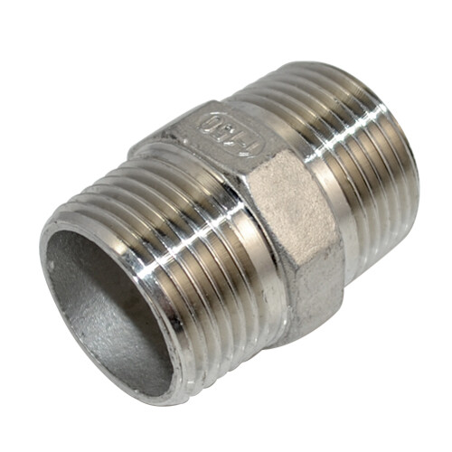 1/8″-3″ 1″ 1/2″ Male Pipe Fitting Hex Nipple NPT Stainless Steel SS304 connector