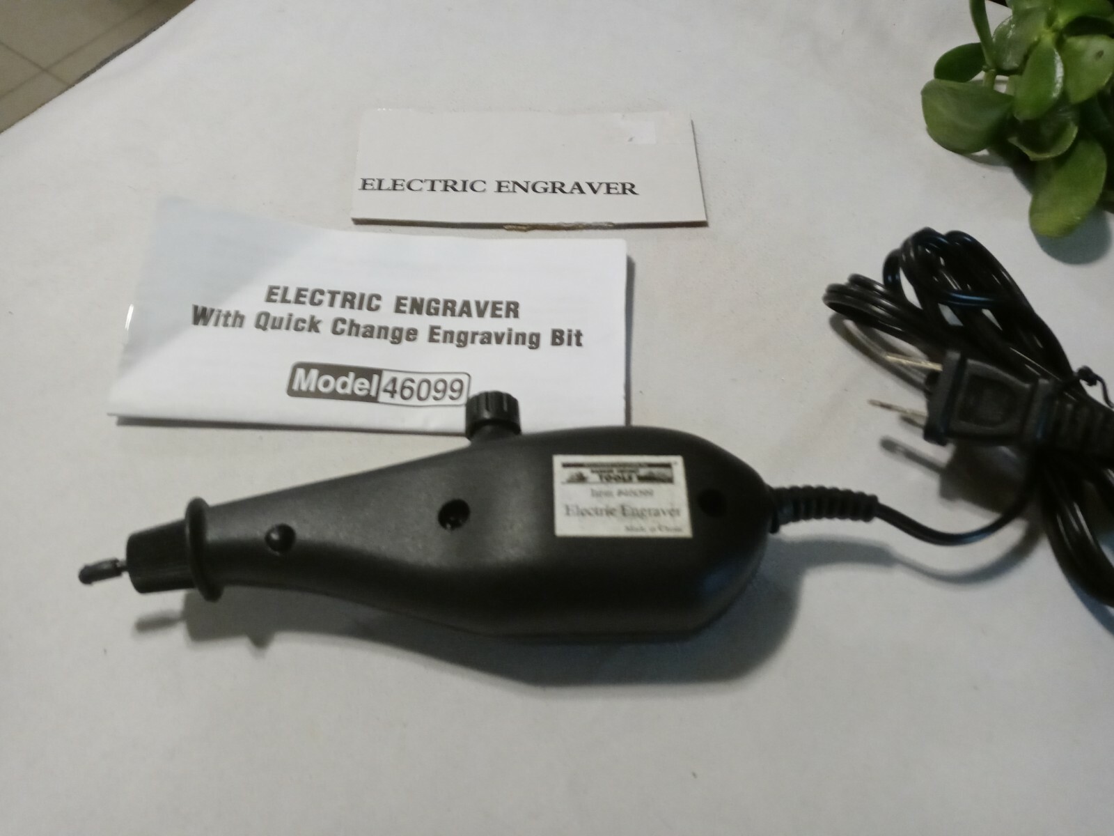 Electric Engraver Tool, HARBOR FREIGHT New wo box, 12 Watts 7200 RPM manual incl