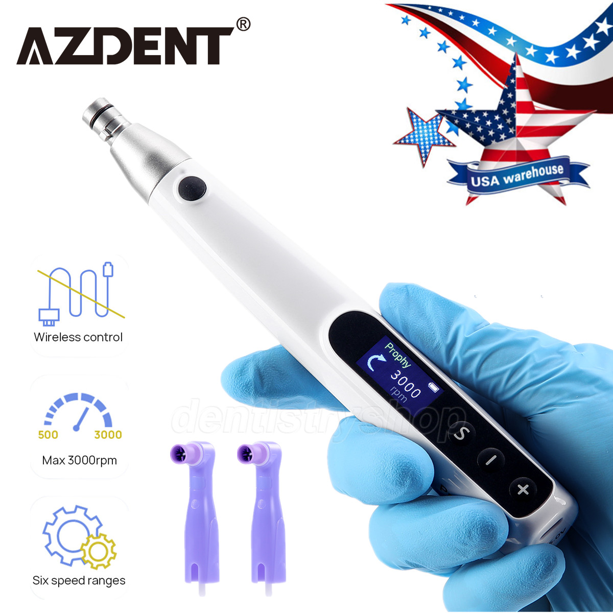 AZDENT Dental Hygiene Prophy Handpiece /Ultrasonic Air Scaler Handpiece 2/4Hole