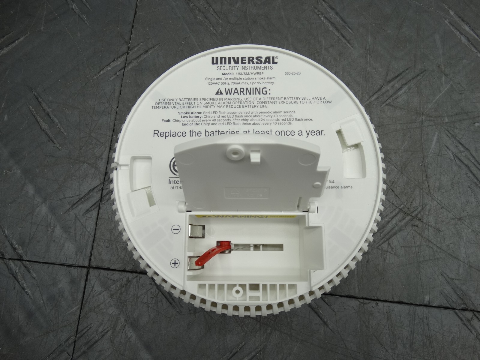 Universal Security Instruments Hardwired & 1-Year Battery Backup Smoke Detector