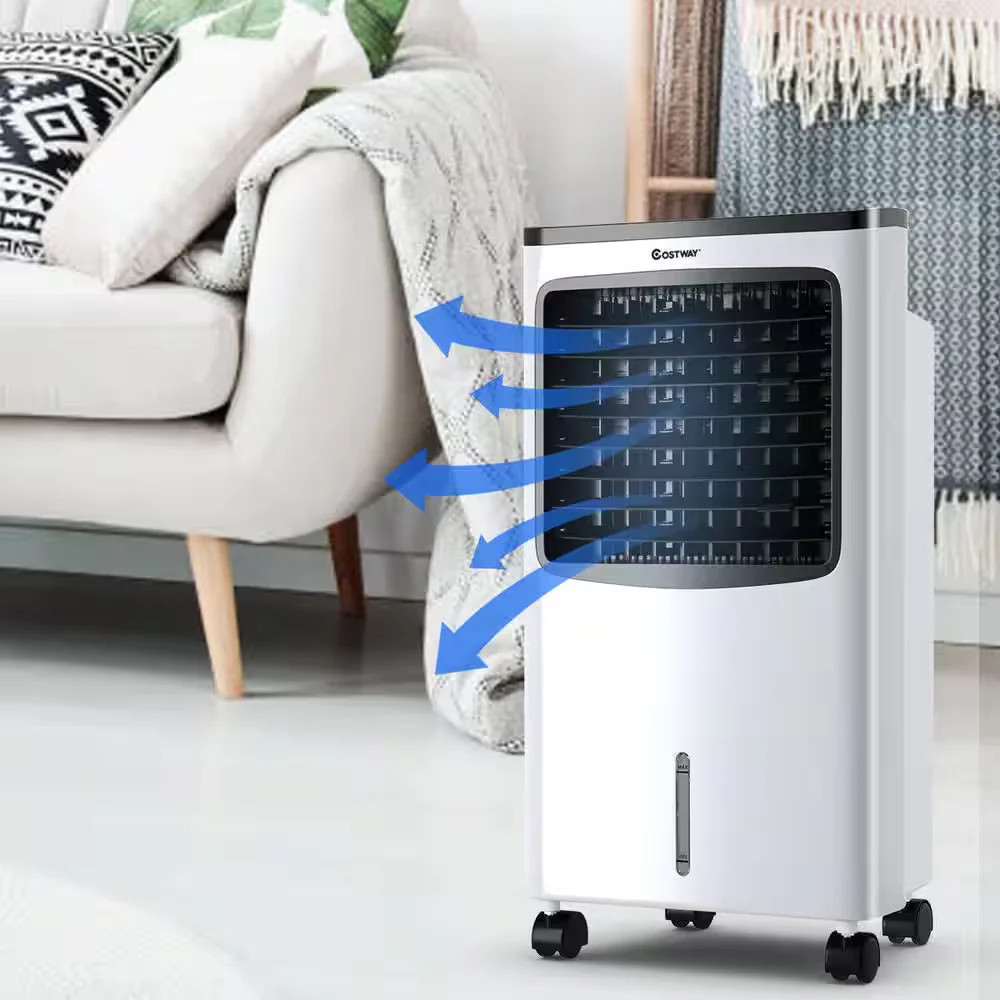 Costway 215 CFM Portable Evaporative Air Cooler 400 sq ft 3-Speed Remote Filter